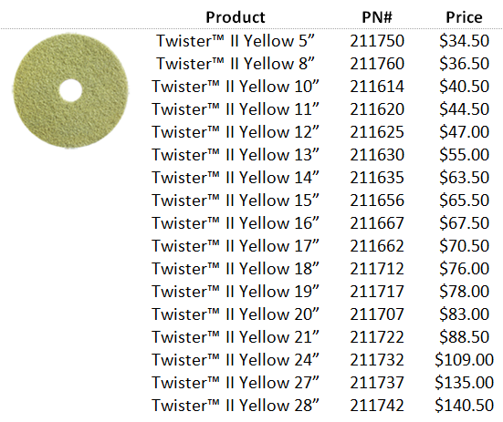 Twister Pads - Yellow
