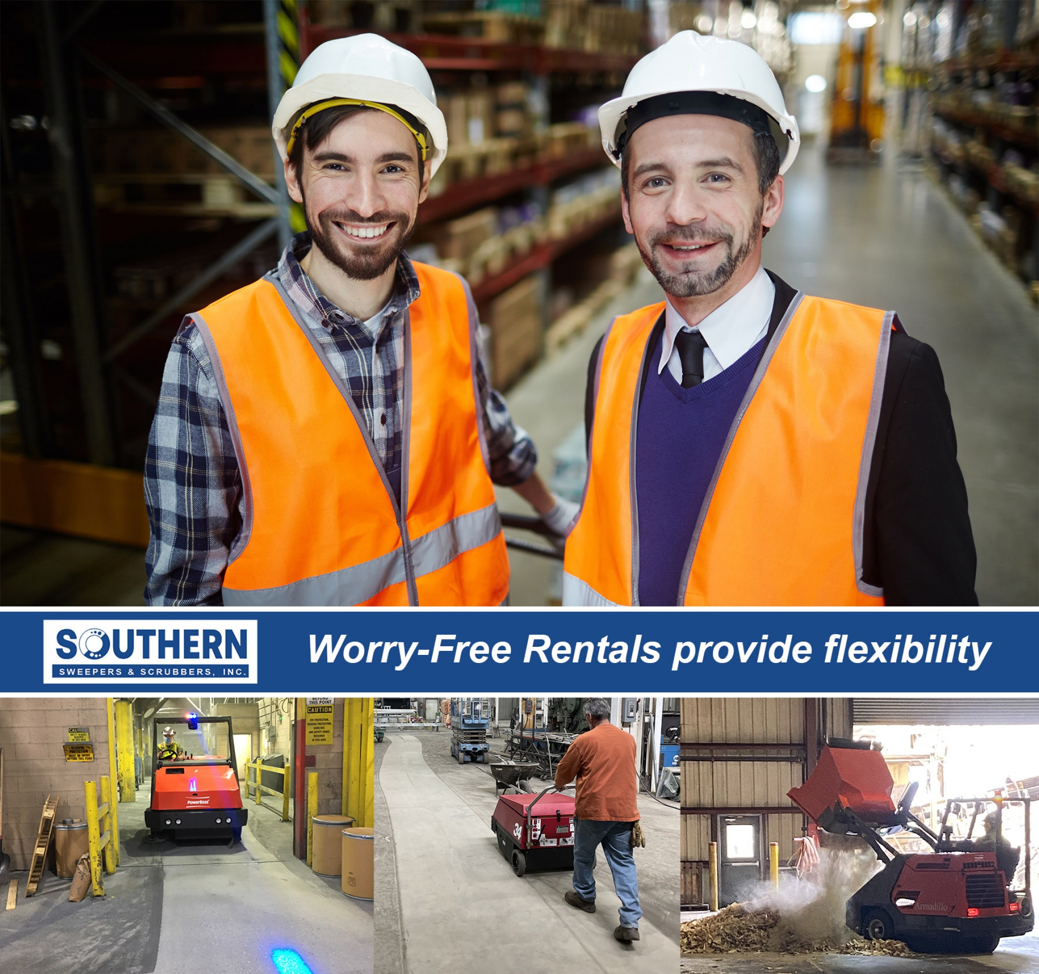 With our Worry Free Rental Program, you won’t have to worry about absorbing maintenance costs. We provide experienced, factory-trained technicians to service all major floor scrubber and sweeper machines to save you time and money. We also offer a maintenance plan that allows our technicians to catch minor issues before they become major.