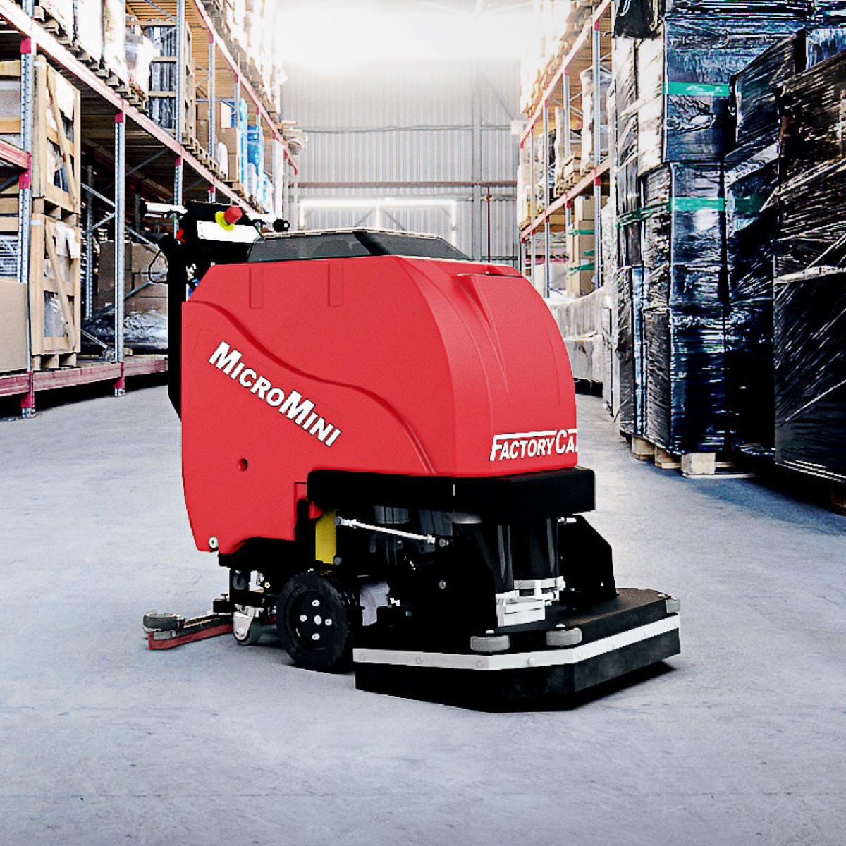 The MICROMINI Walk Behind Floor Scrubber comes equipped with a Traction drive which includes a powerful all-gear transaxle for climbing ramps and max operator ease or a Pad Assist version.