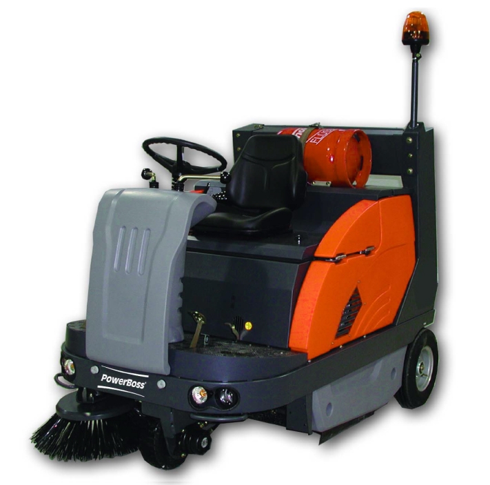 The Apex 58 gives you the option of gas/LPG, diesel or battery power. As a result, all types of indoor and outdoor sweeping jobs are possible.